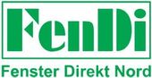 Green Fendi logo with "Fenster Direkt Nord" text below.