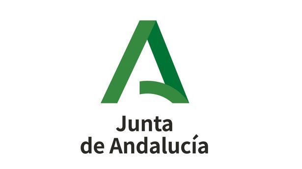 El logotipo de la Junta de Andalucía es una A verde sobre fondo blanco.