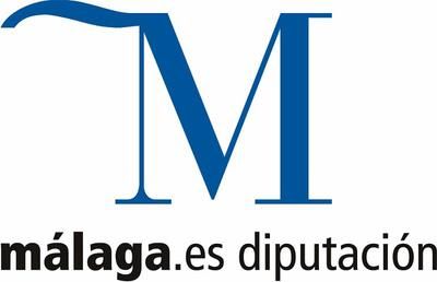 El logotipo de malaga.es es una letra m azul sobre fondo blanco.