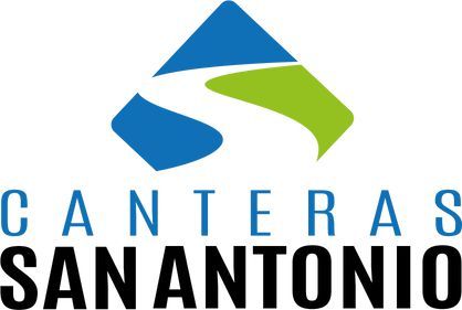 Un logo azul y verde para Canteras San Antonio.