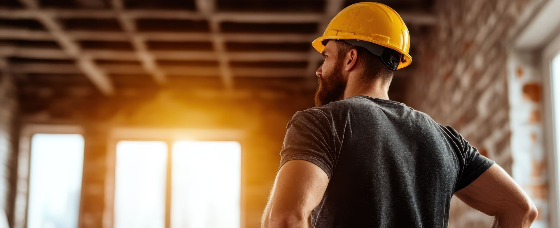 Un homme regardant un chantier