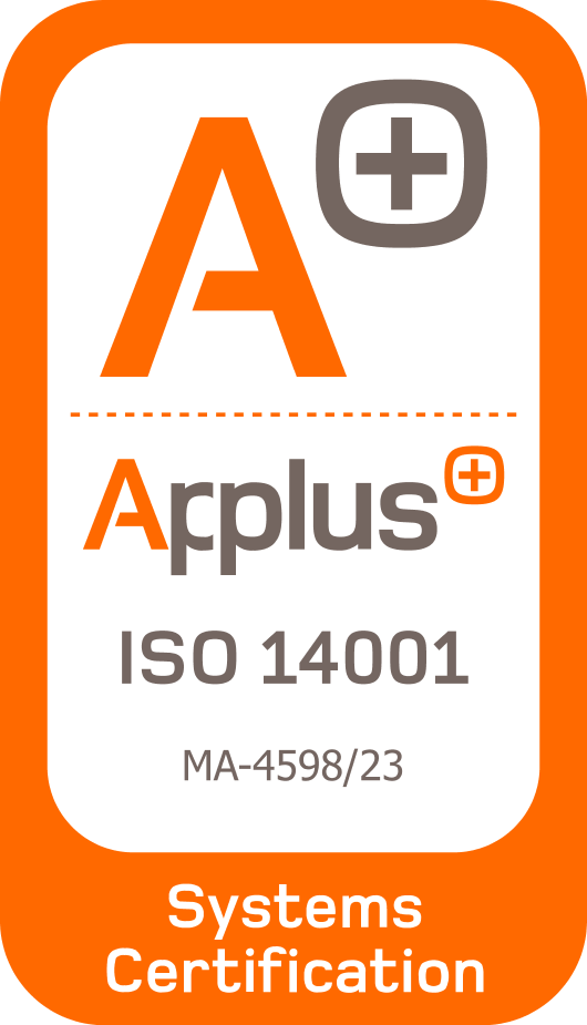 El logotipo para una certificación de sistemas ISO 14001 plus