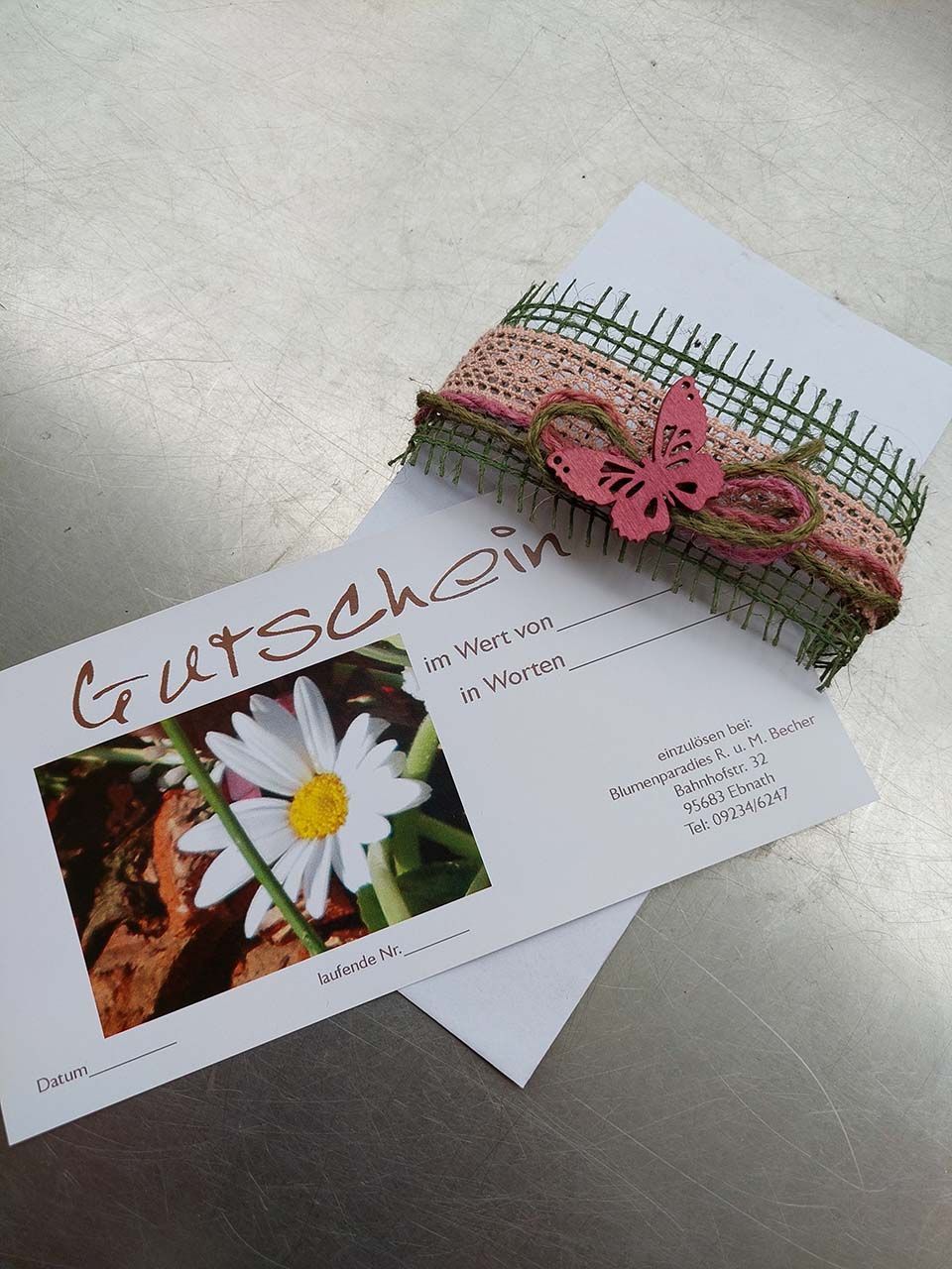 Gutschein Gartenbau Becher