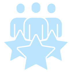 Drei Figuren und drei Sterne