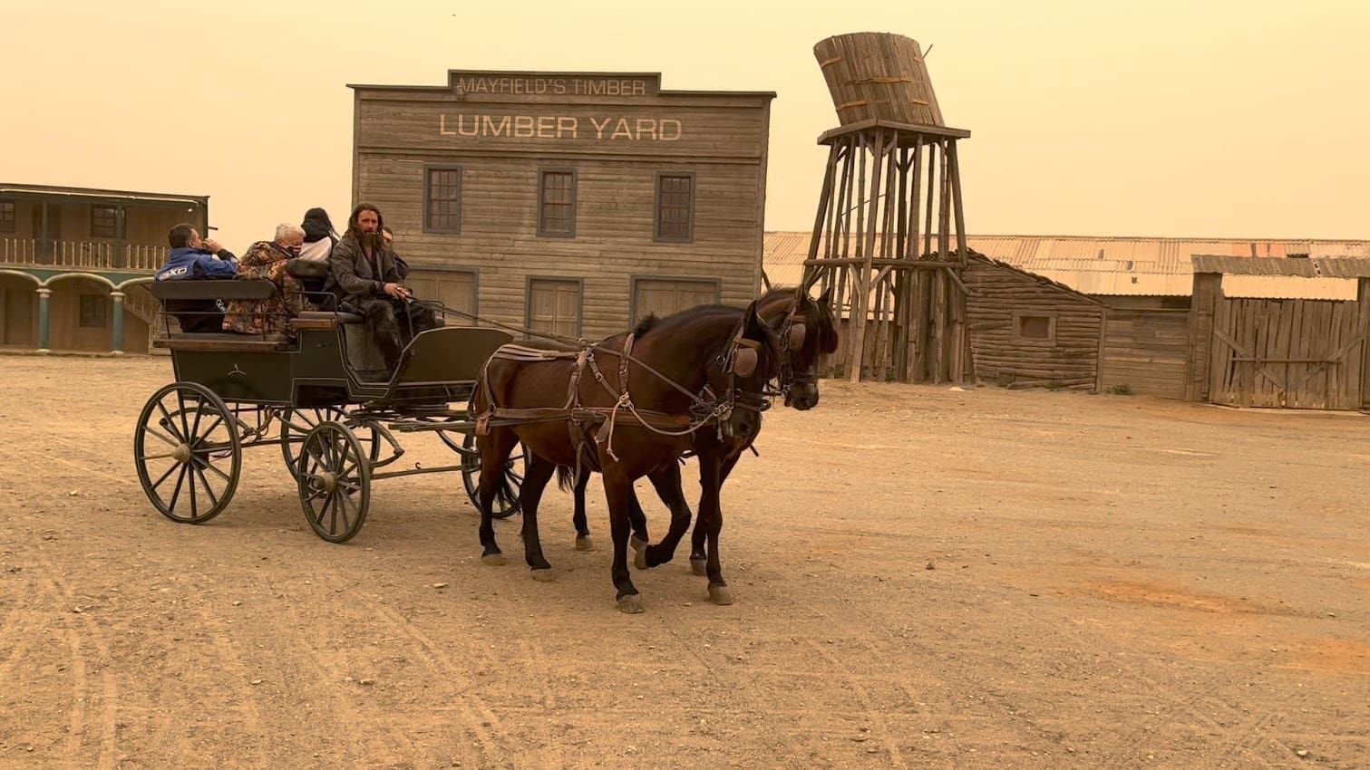 Carruaje tirado por caballos 