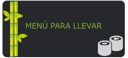 Un cartel que dice menú para llevar con dos rollos de papel higiénico.