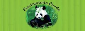 El logotipo del restaurante Panda muestra un oso panda comiendo hojas de bambú.