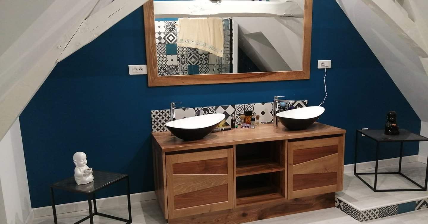 Meuble de salle de bains avec double vasque 2