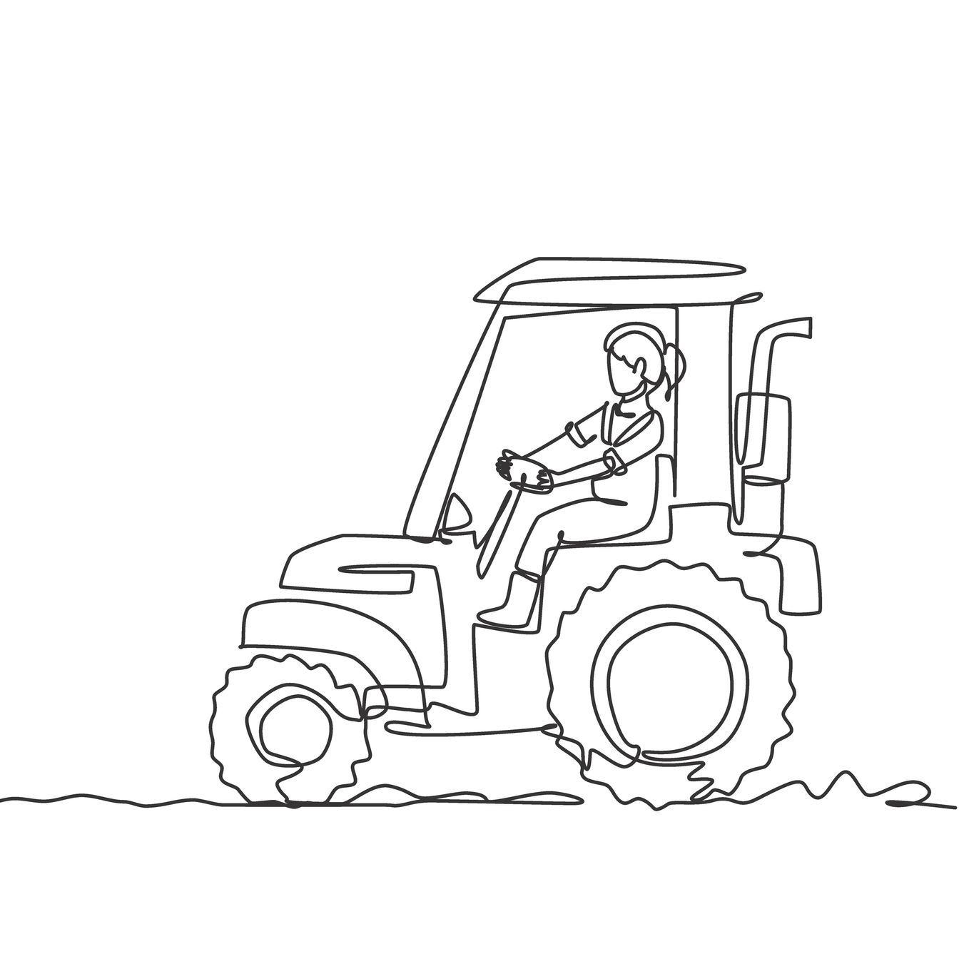 Tracteur pour terrassement de jardin