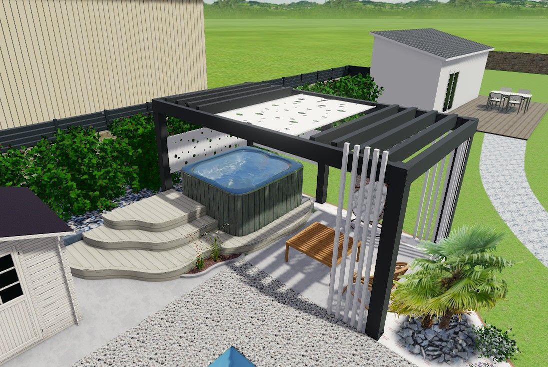 Plan 3D de votre jardin - piscine