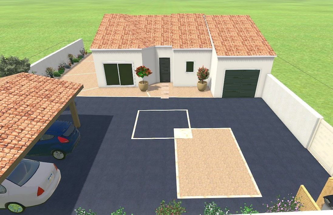 Plan 3D de votre jardin - cour