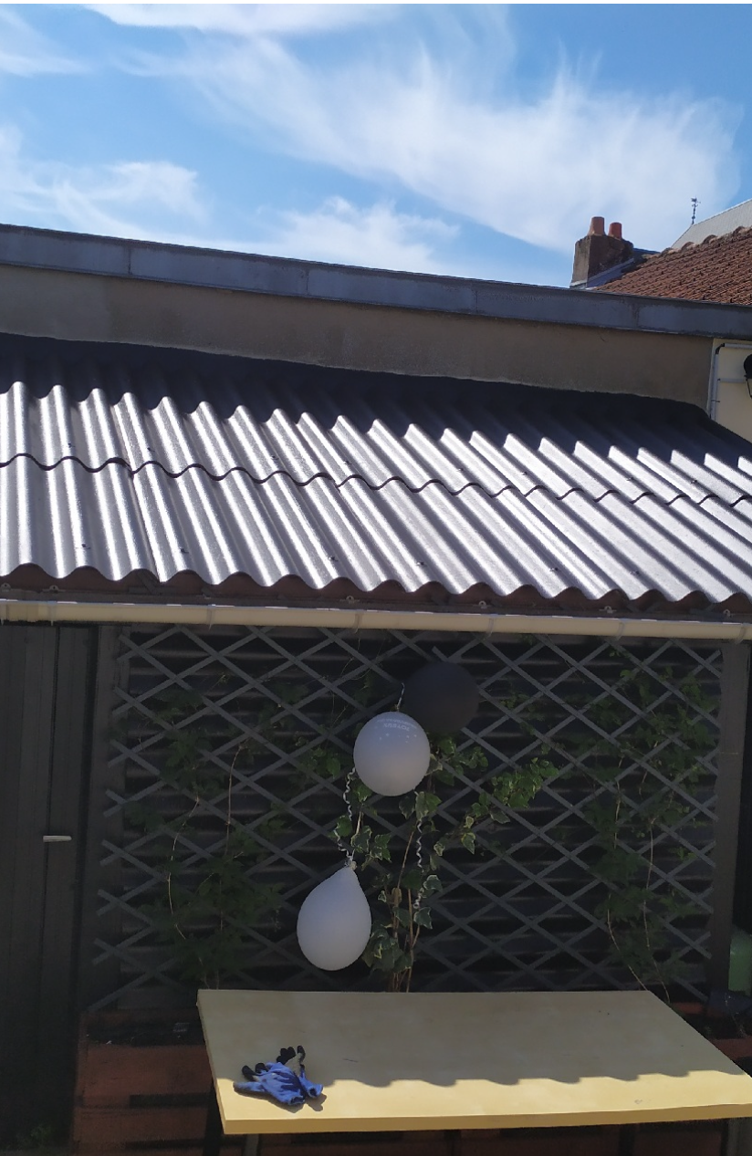 Toiture en tolle ondulé après nettoyage