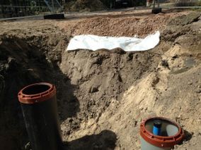 Maanrakennustöitä.