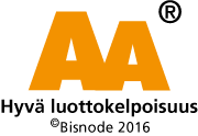 Orange AA logo with the text 
