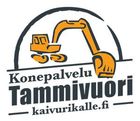 A logo for Konepalvelu Tammivuori featuring a yellow excavator icon and the text "Konepalvelu Tammivuori" and "kaivurikalle.fi".