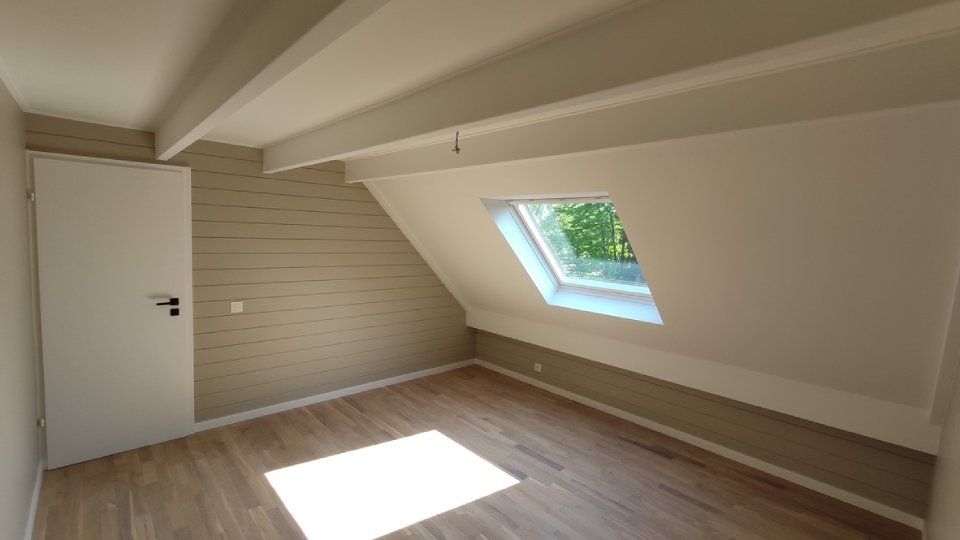 Houten zolderplafond