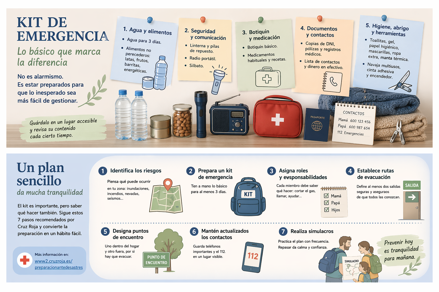 Recomendaciones de la Cruz Roja