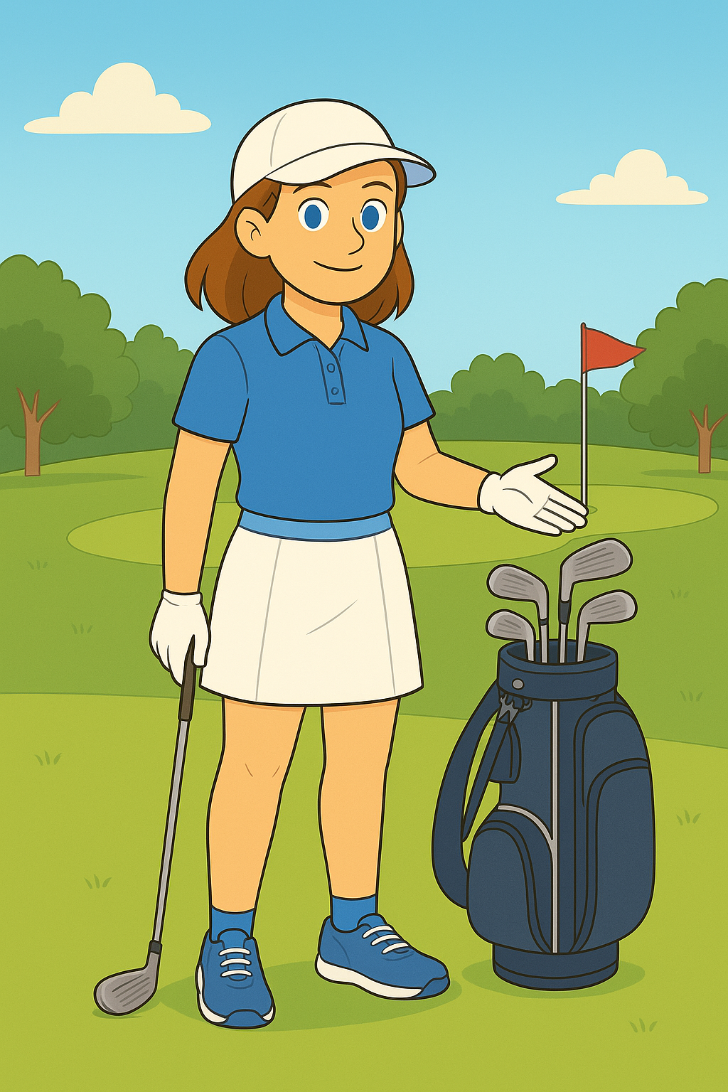 Ilustración de persona jugando al golf