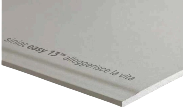 Panneau de plaques de plâtre rectangulaire gris.