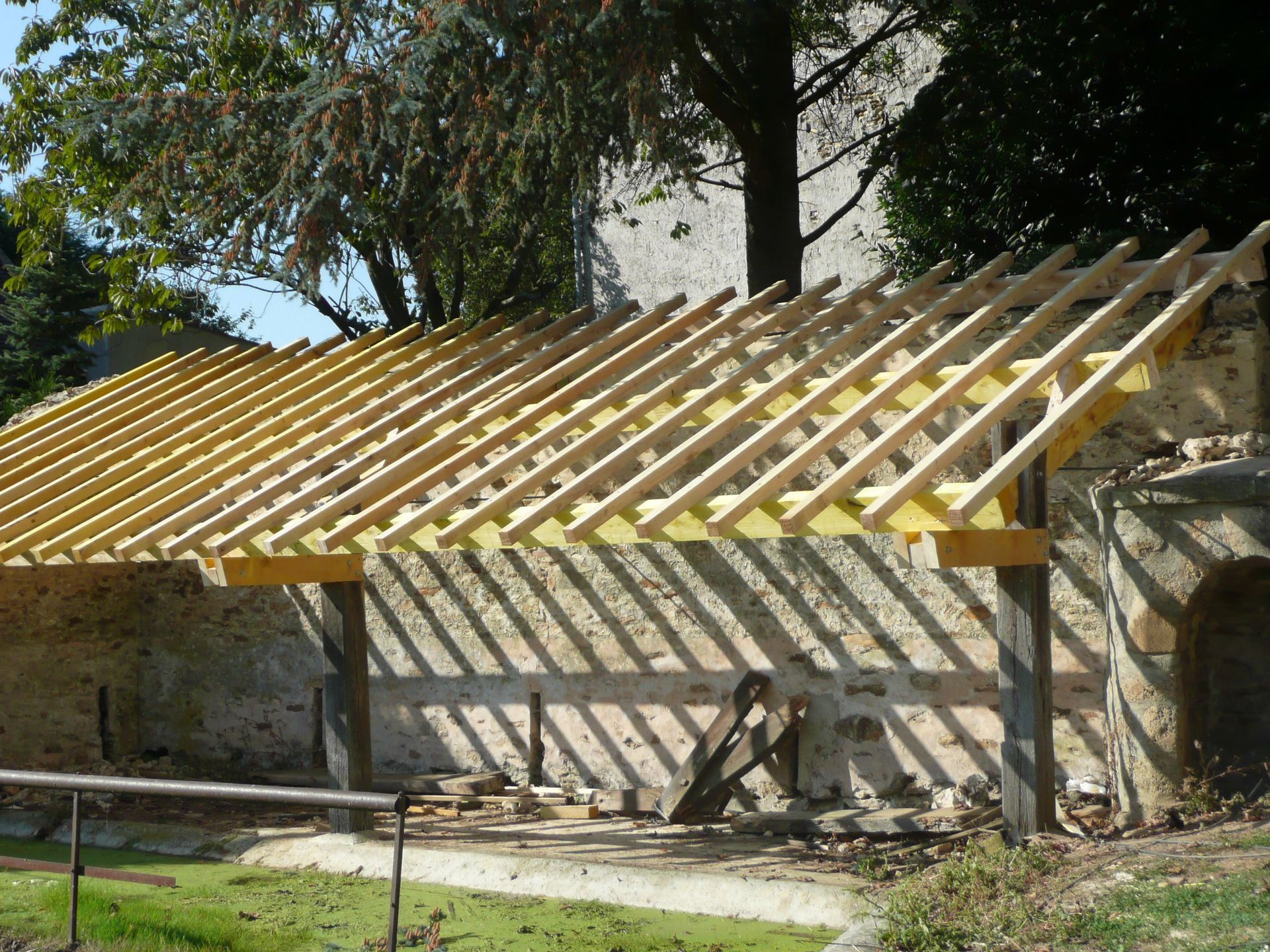 Construction de charpente pour lavoir