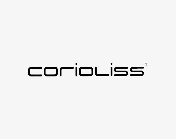 El logotipo de Corioliss está sobre un fondo blanco.