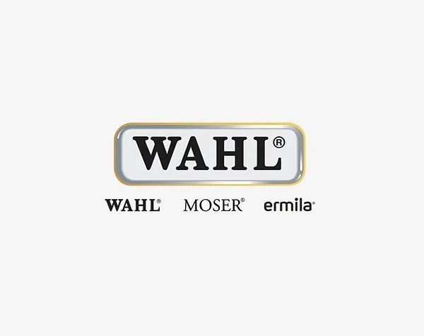 El logotipo de Wahl está sobre un fondo blanco.