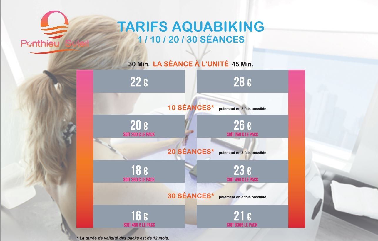 tarifs aquabiking