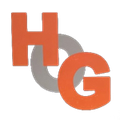 Es ist ein Logo für eine Firma namens hg.