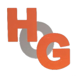 Es ist ein Logo für eine Firma namens hg.