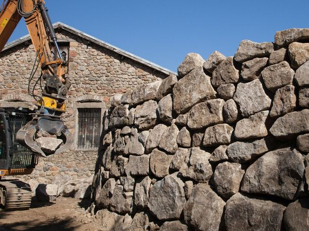 Création d'un mur de soutènement