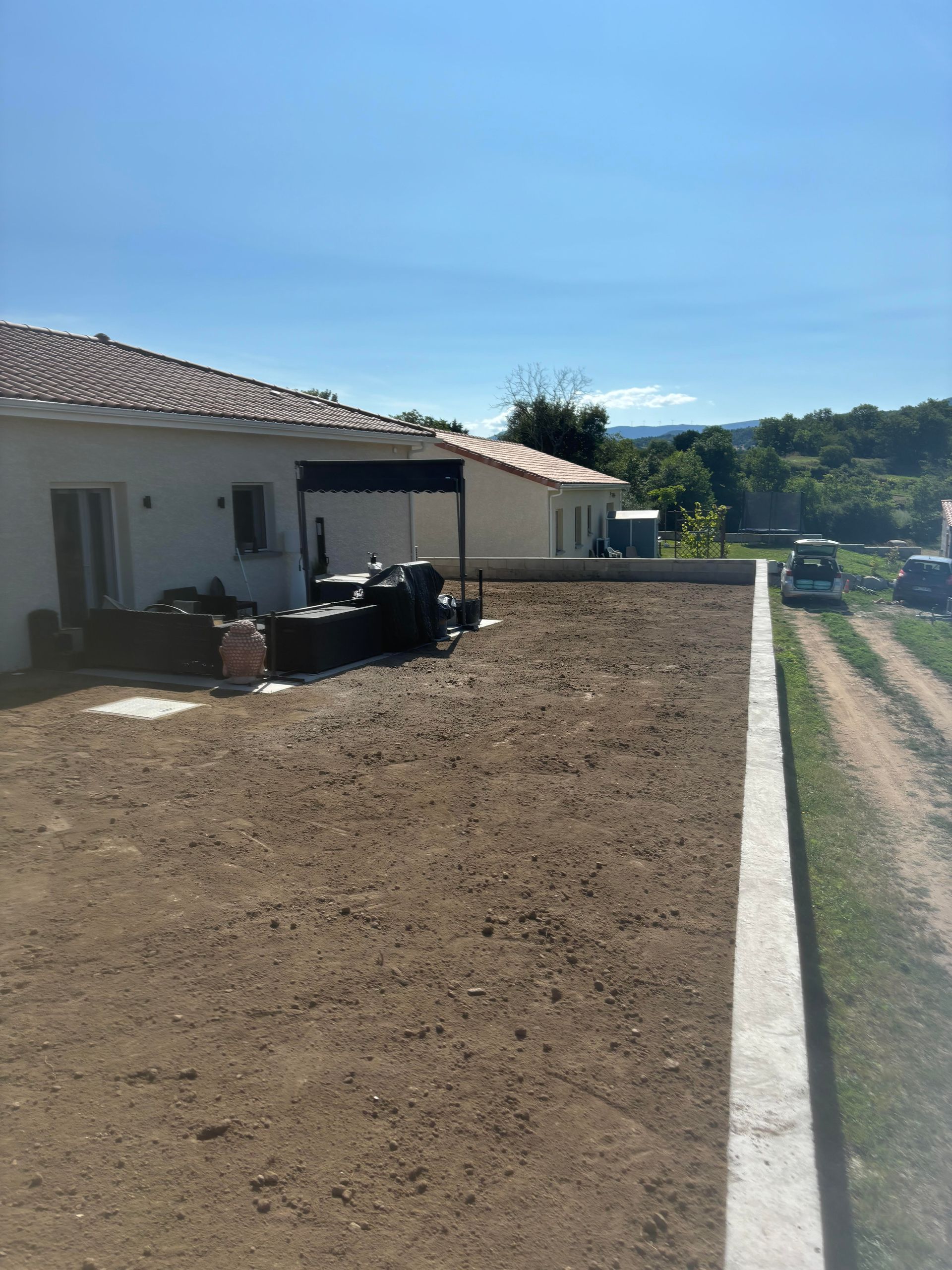 Terrain en préparation