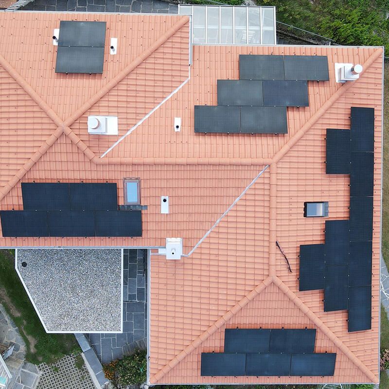 Tetti di palazzi visti dall'alto