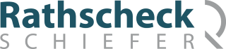 Ein blau-weißes Logo für Rathscheck Schieffer