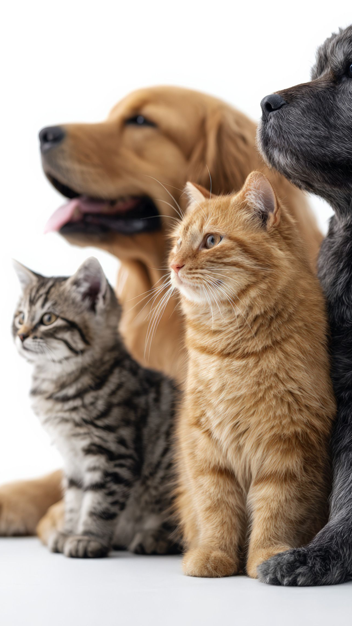 Persona con guantes aplicando una inyección en el cuello a un gato pelirrojo.