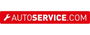 Ein rotes Schild mit der Aufschrift autoservice.com