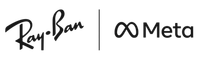 Ray-Ban- und Meta-Logos nebeneinander auf weißem Hintergrund
