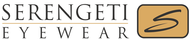 Serengeti Eyewear-Logo in Schwarz und Gold mit stilisiertem „S“-Symbol