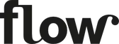 Das Wort „Flow“ ist in Schwarz auf weißem Hintergrund geschrieben.