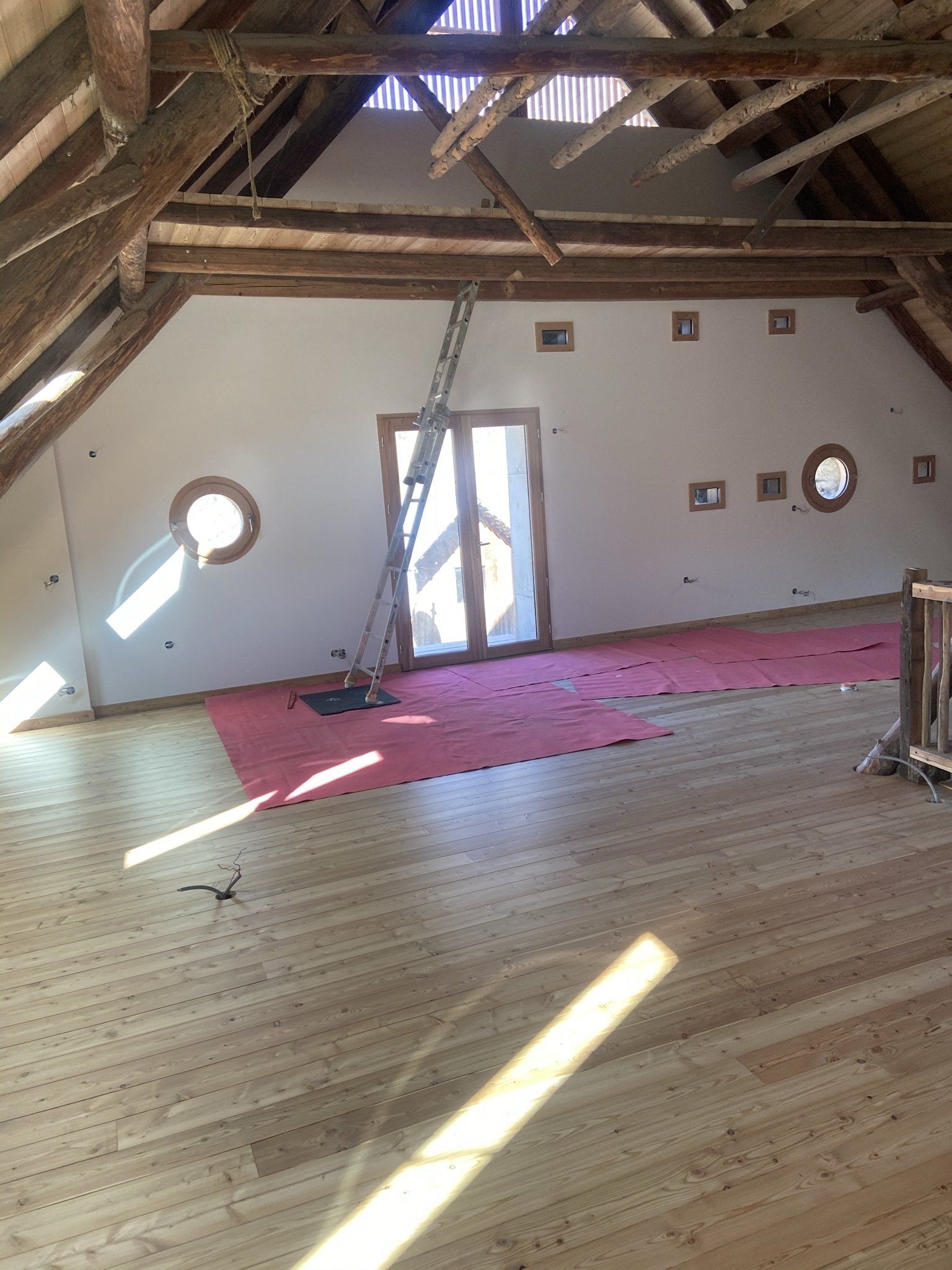 Pose de lames en PVC