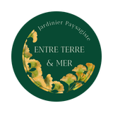 A logo for jardinier paysagiste entre terre & mer