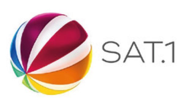 Ein bunter Ball mit dem Wort Sat.1 darauf