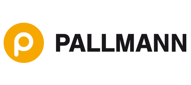 Das Logo von Pallmann ist ein gelber Kreis mit dem Buchstaben P darin.