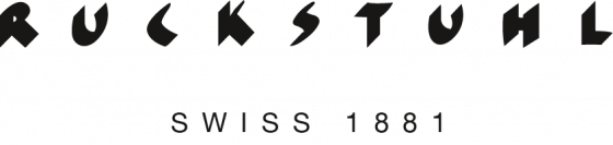 Ein schwarz-weißes Logo für Rucksturm Swiss 1881