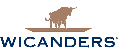 Ein Logo für eine Firma namens Wicanders mit einem Stier darauf.