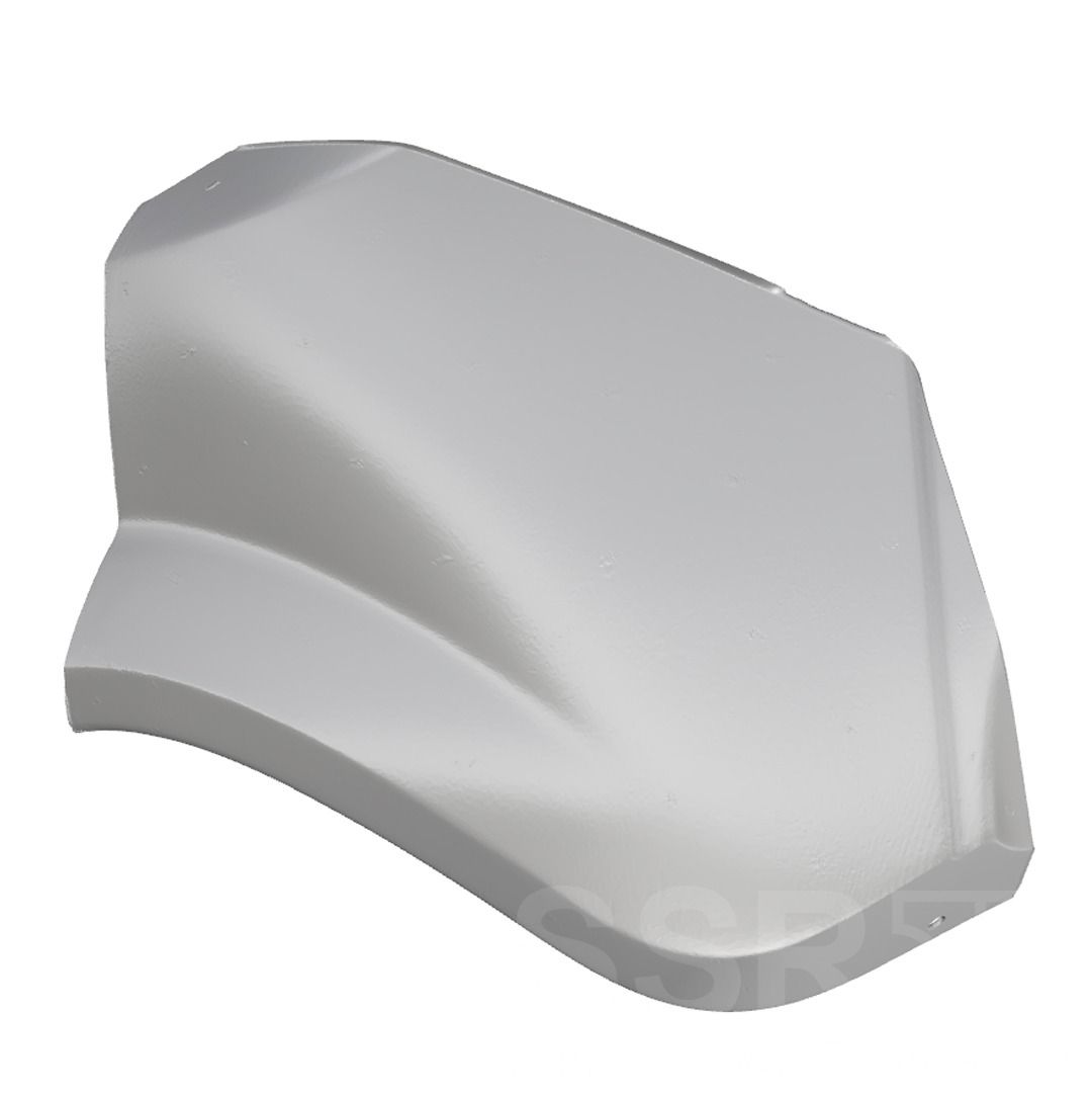 Un objeto blanco está sentado sobre una superficie blanca.