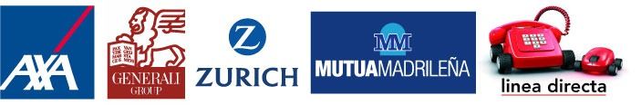 Una fila de logotipos que incluyen Zurich y AXA
