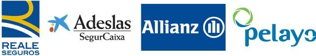 Logos for adeslas allianz pelayo and reale seguros