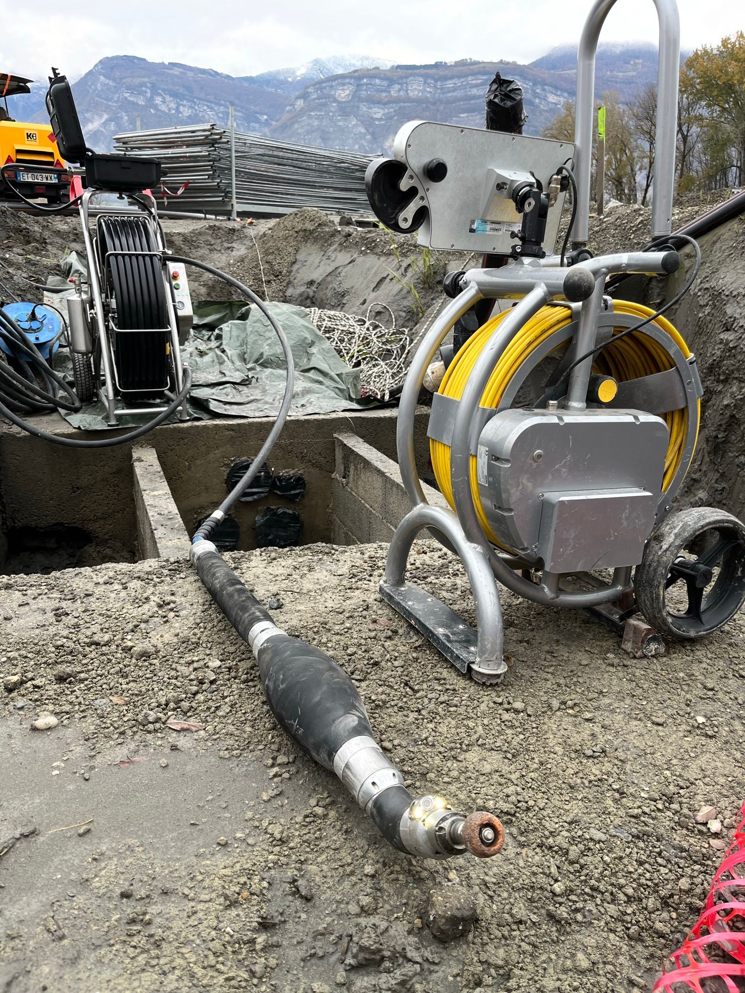 Fraisage d'une canalisation de l'extérieur