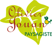 Vers la page d'accueil. Logo de l'entreprise Olivier Jouan Paysagiste.