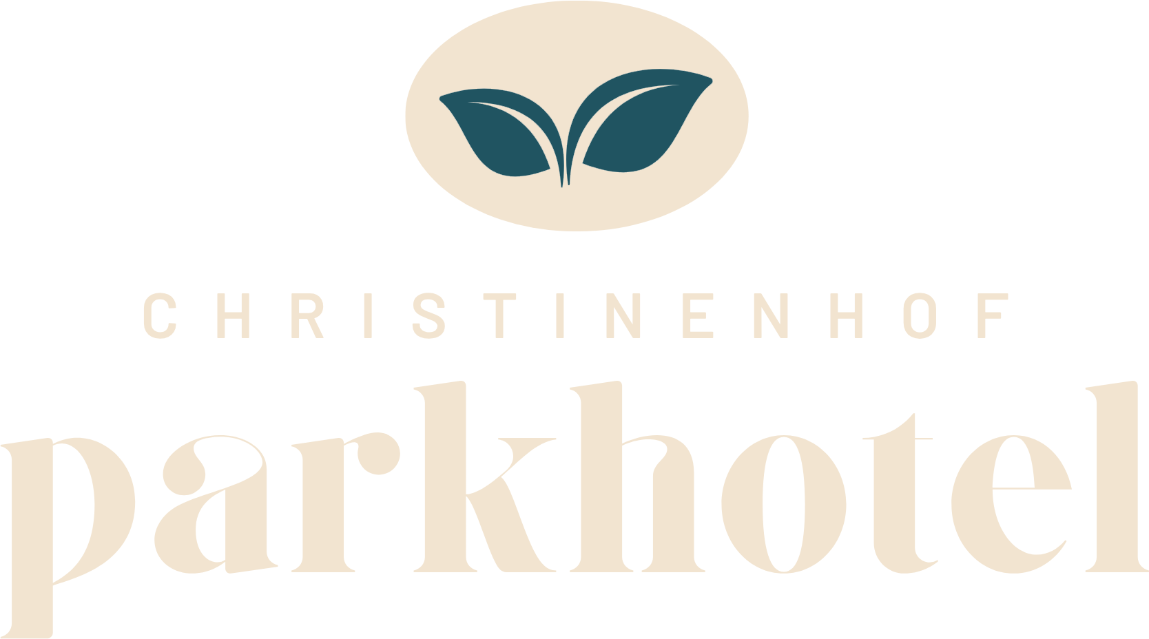Logo: Beiges Oval in „C“-Form, darunter der Text „CHRISTINENHOF & SPA“.